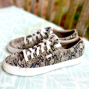 Keds Leather Animal Print Sneaker Athletic Casual Tennis Shoe Size 9